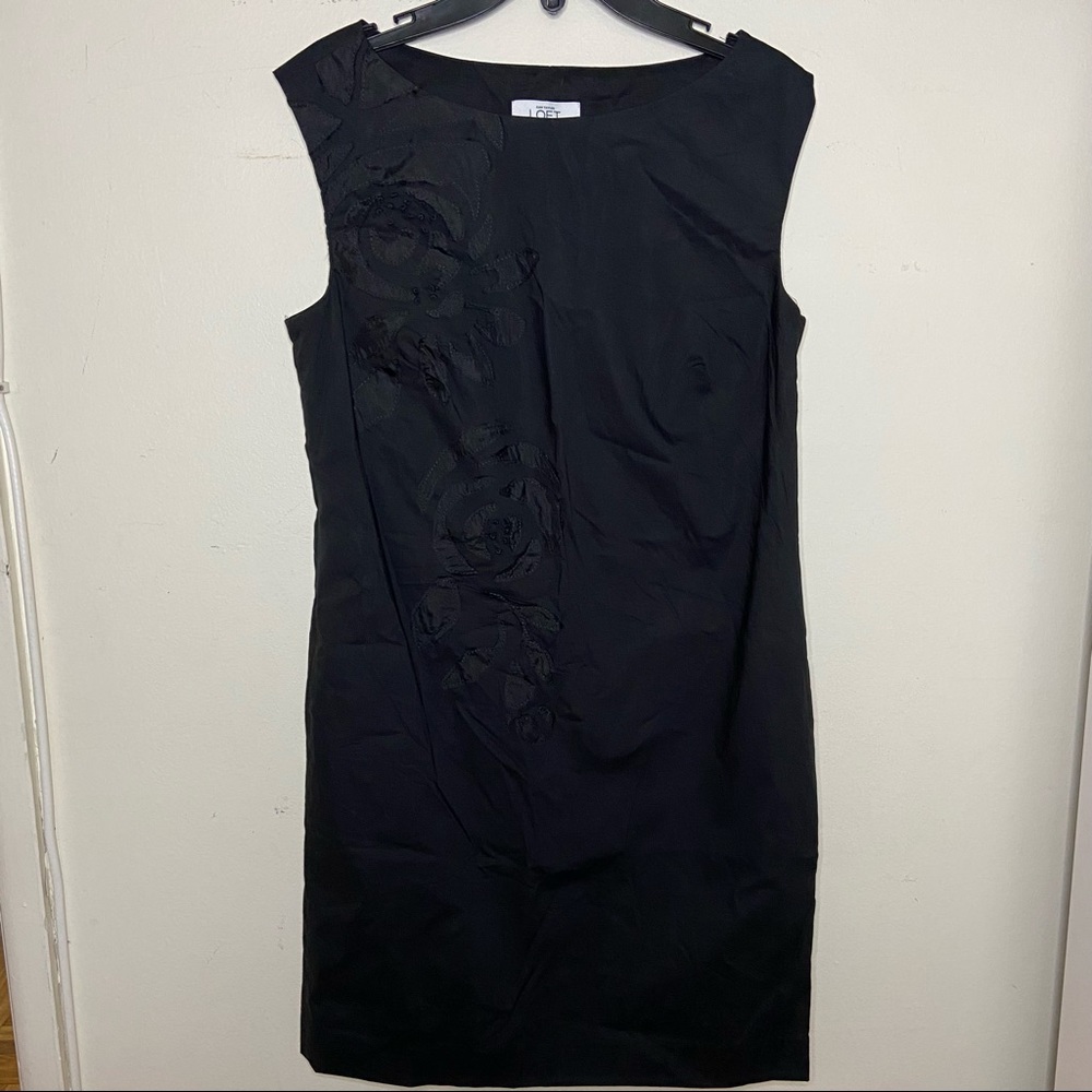 Black Floral Embroidered Loft Dress